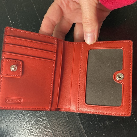 COACH Orange Wallet Billfold - Picture 7 of 11